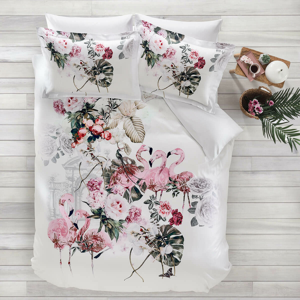 Постельное белье Ossia (семейное) Tivolyo home - фото №1