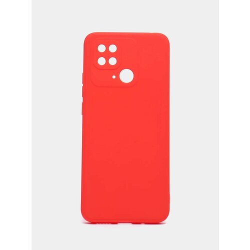 Чехол для Xiaomi Redmi 10C (Сяоми Редми 10С), Poco C40 (Поко С40), силиконовый, красный