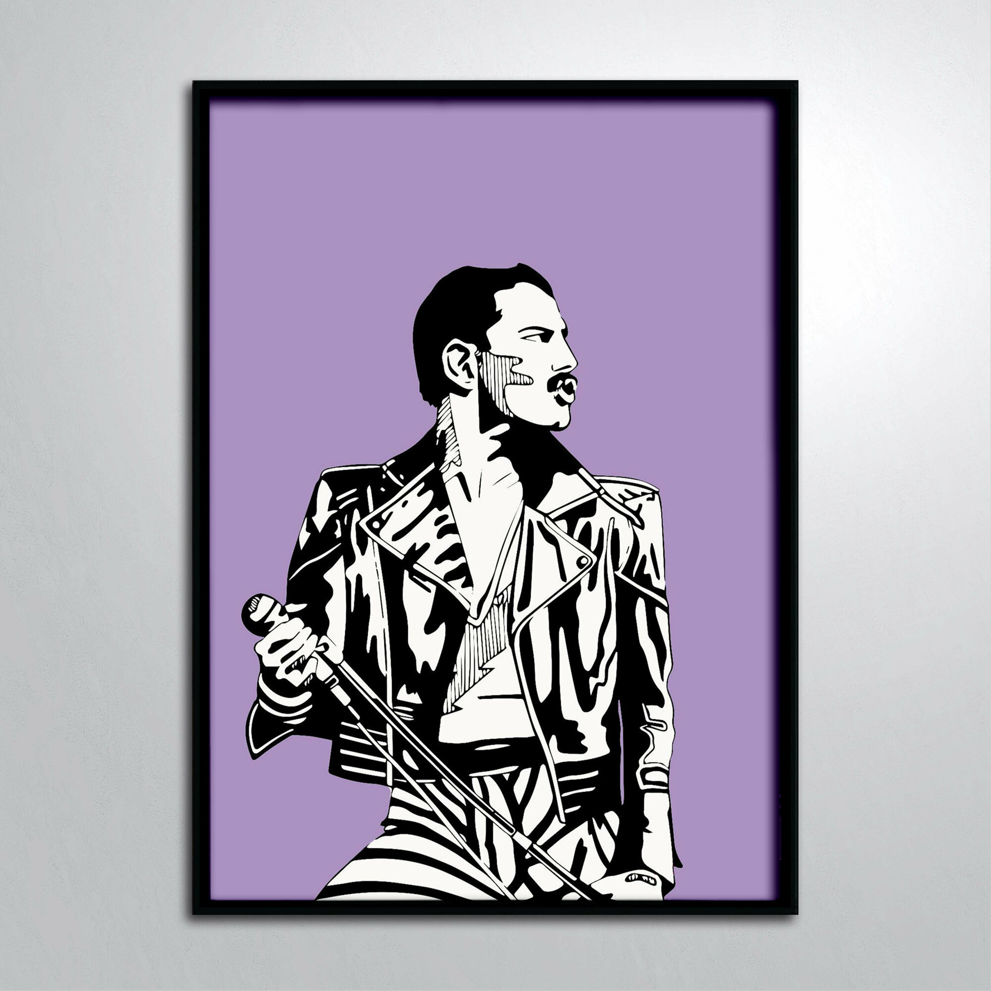Постер в раме/Фредди Меркьюри Богемская рапсодия Король Рисунок Queen Freddie Mercury