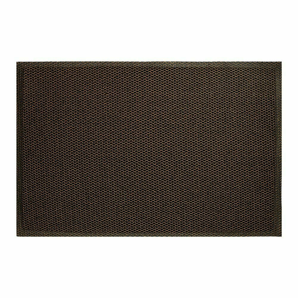 Коврик входной влаговпитывающий , 58х88 см коричнево-черный - фотография № 1