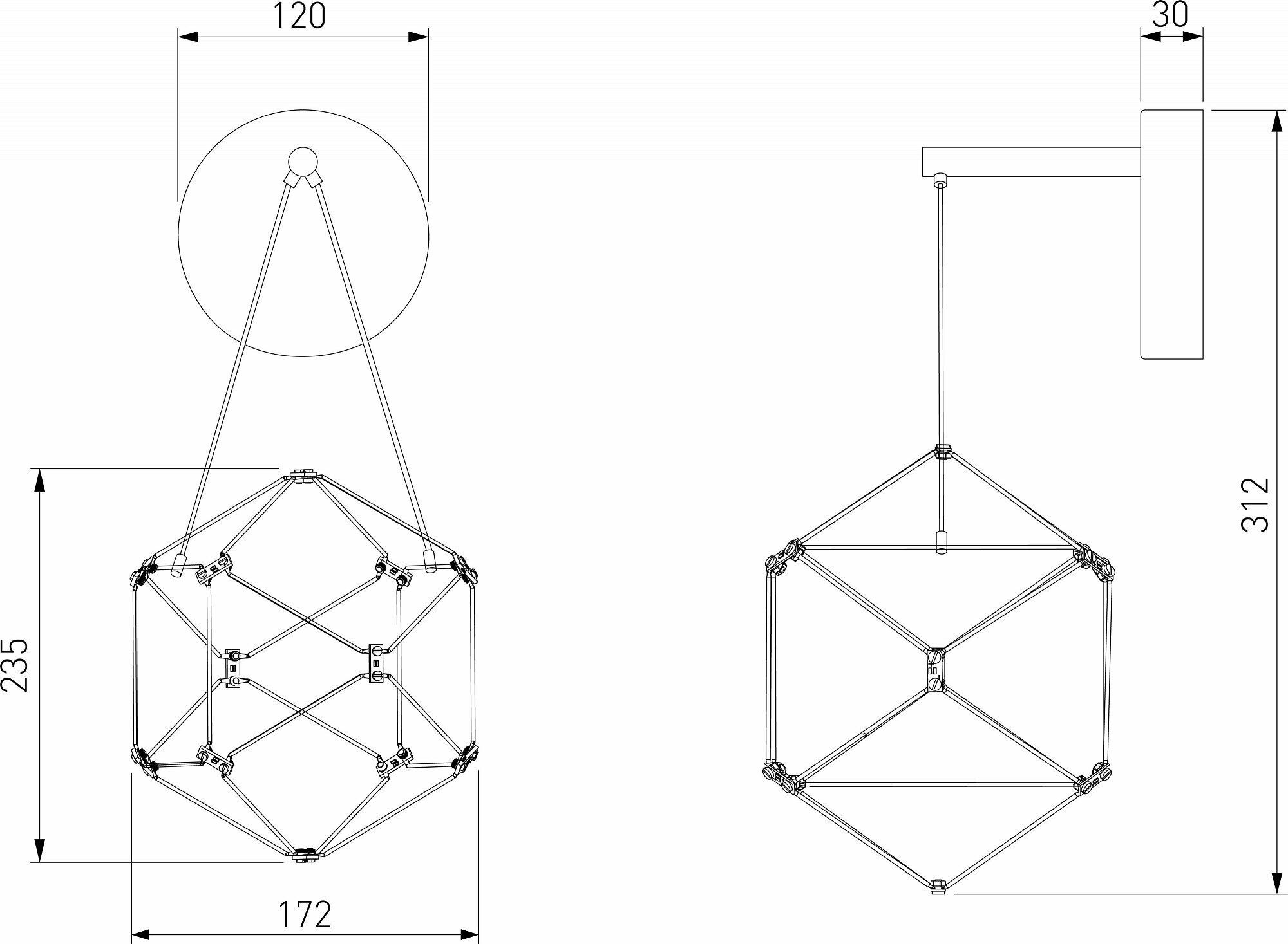 Настенный светодиодный светильник Eurosvet 90310/1 черный жемчуг (a062503) Евросвет - фото №9