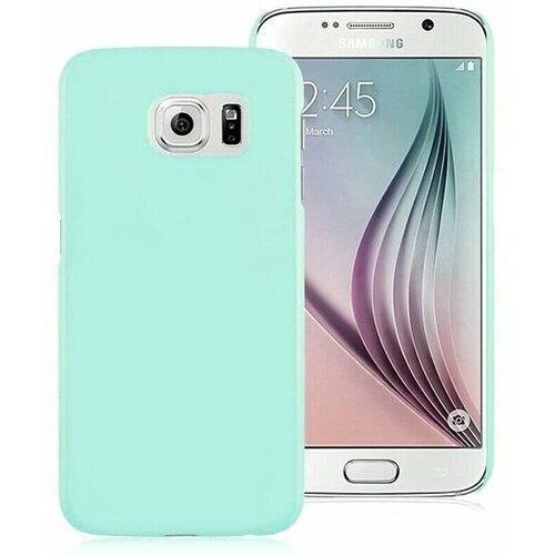 Накладка пластиковая Seven Days Metallic для Samsung Galaxy S6 G920 бирюзовая накладка пластиковая ультратонкая deppa sky case для samsung galaxy s6 g920 коралловая
