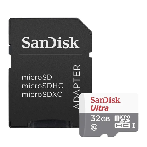 Карта памяти MicroSD 32GB SanDisk Class 10 (100mb/s) (SDSQUNR-032G-GN3MN)