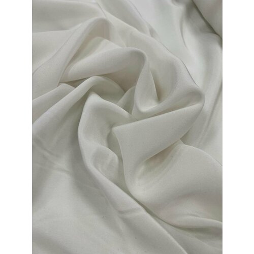 Шелк-крепдешин белый, ш-132 см. Отрез 1 метр