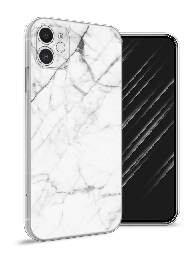 Силиконовый чехол "Светлый мрамор" на Apple iPhone 11 / Айфон 11