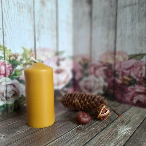 Свеча-цилиндр 120*50 мм 1 штука, пчелиный воск