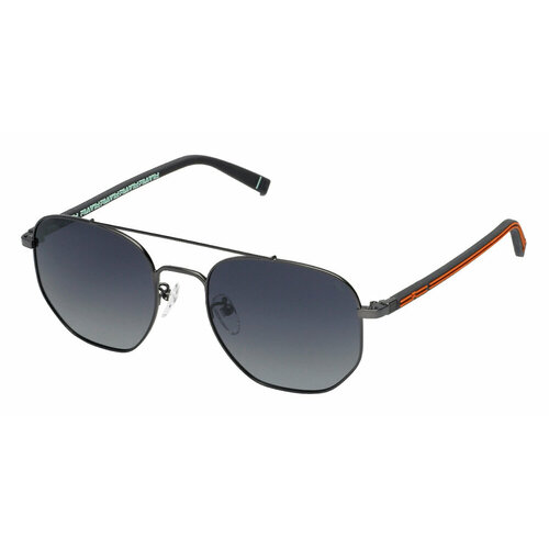 Солнцезащитные очки Fila SFI096 627P, прямоугольные, оправа: металл, для мужчин, черный