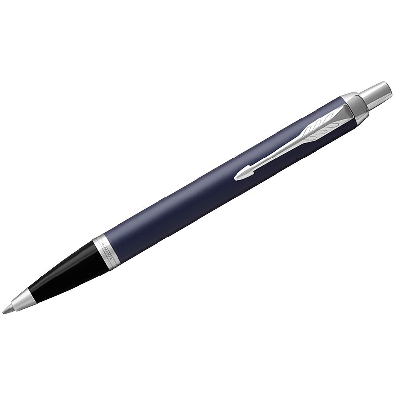 Ручка подарочная Parker "IM Matte Blue CT", шариковая, синяя, 1,0мм, кнопочн.