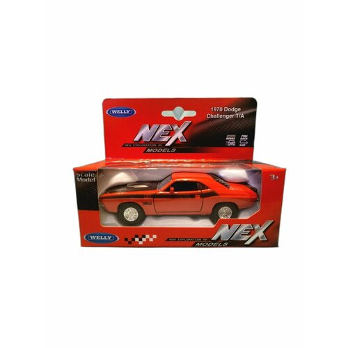 Игрушка Welly, модель машины 1:38 с пруж. мех, DODGE CHALLENGER T/A 1970 игрушка welly модель машины 1 38 с пруж мех dodge challenger t a 1970