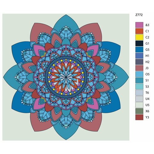 Картина по номерам Z-772 Мандала 80x80 картина по номерам z 772 мандала 80x80