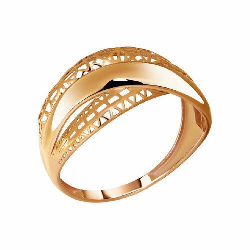 Кольцо EFREMOV, красное золото, 585 проба, размер 17.5, золотой, красный