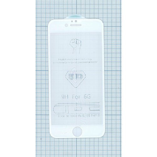 Защитное стекло 5D для Apple iPhone 6/6S белое защитное стекло поклейка на экран 3d 5d 9d 11d на дисплей для iphone 6 iphone 6s белый iphone 6