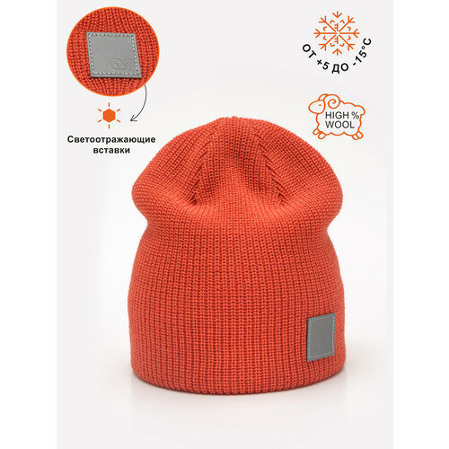 фото Шапка бини artel, размер 52, коричневый