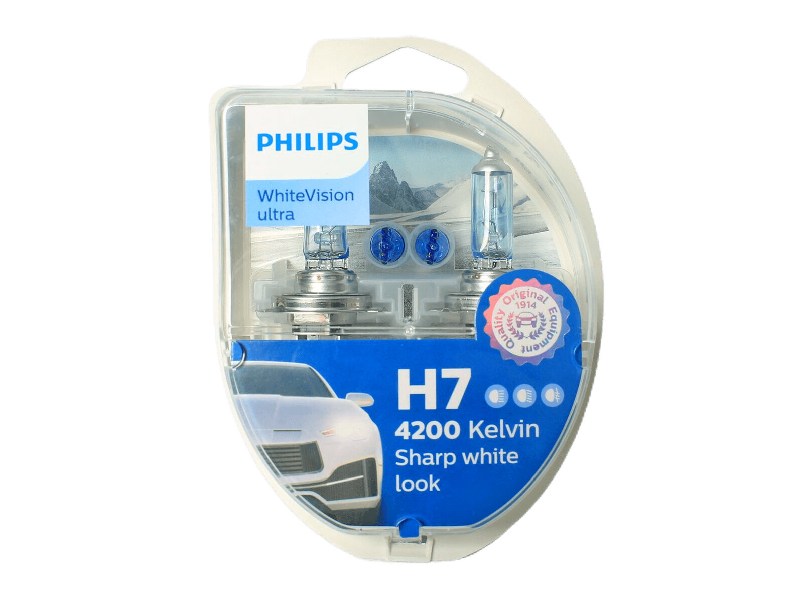 Philips H7 12V- 55W (PX26d) (абсолютно белый свет) WhiteVision ultra 2шт - фото №12