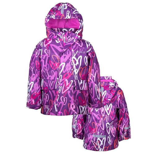 Куртка Kamik SCRIBBLES демисезонная, средней длины, размер 110, фиолетовый