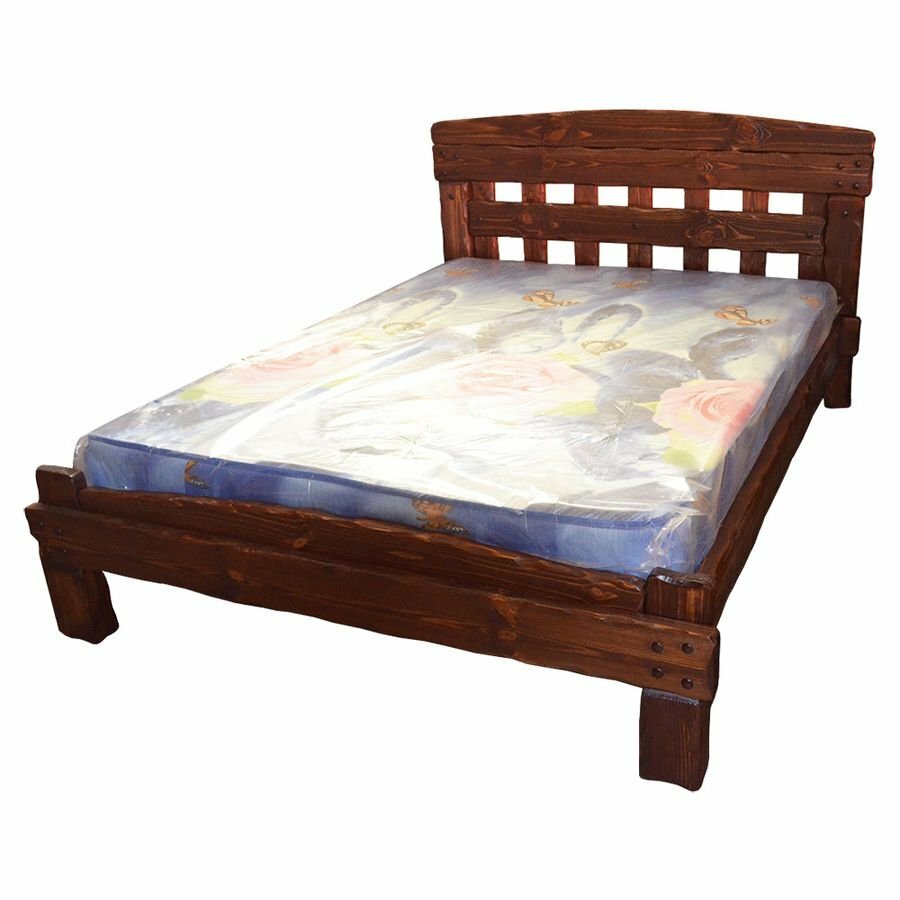 Кровать деревянная ммк-древ "Барин 1" 200*200 светлый орех