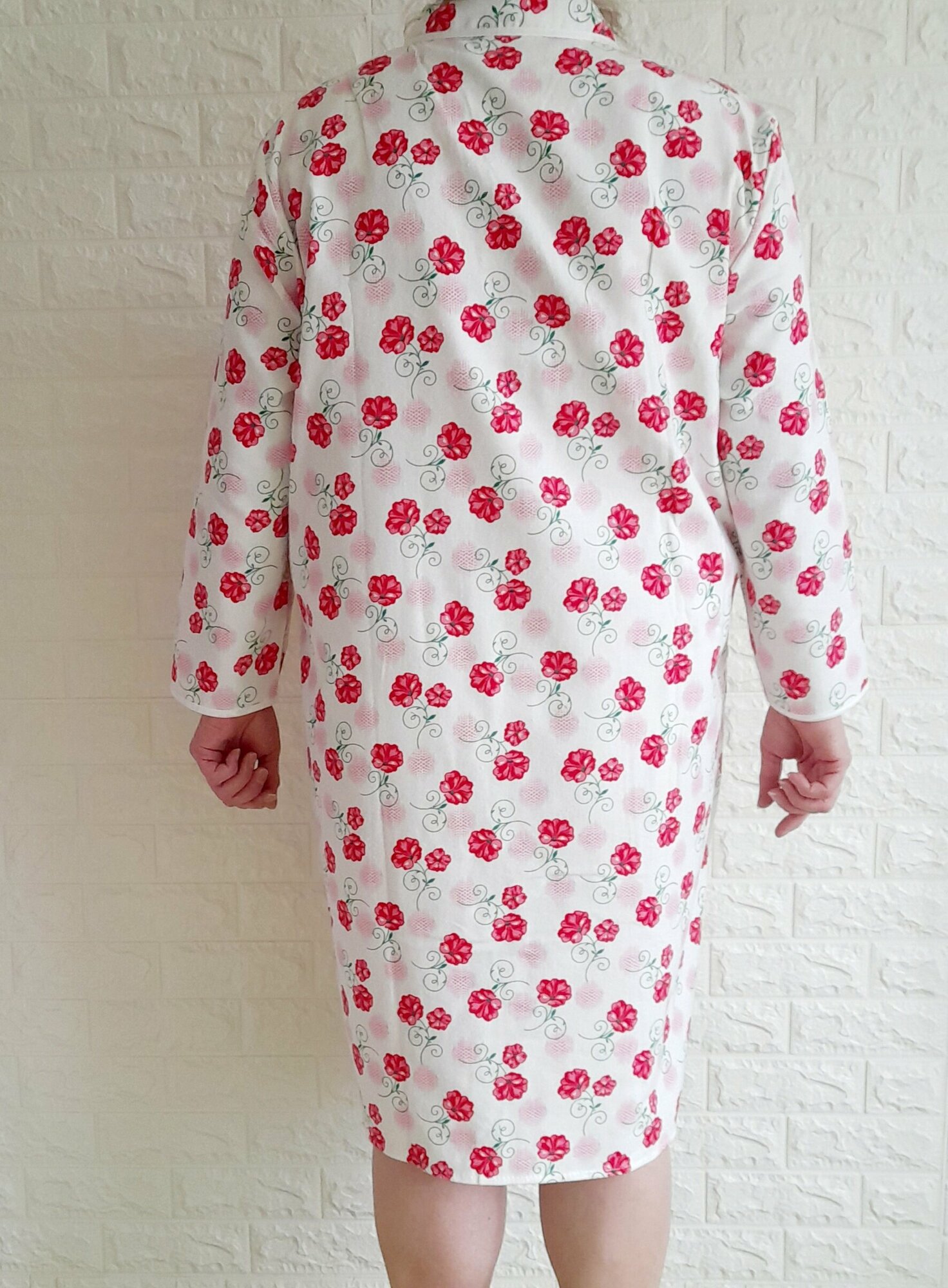 Сорочка средней длины, длинный рукав, утепленная, размер 50, розовый - фотография № 8