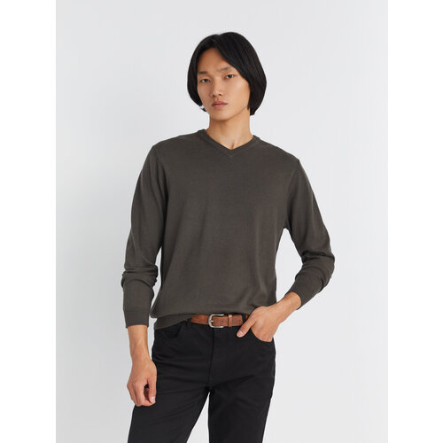 Пуловер Zolla, длинный рукав, размер M, серый