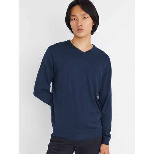 Пуловер Zolla, длинный рукав, размер M, синий