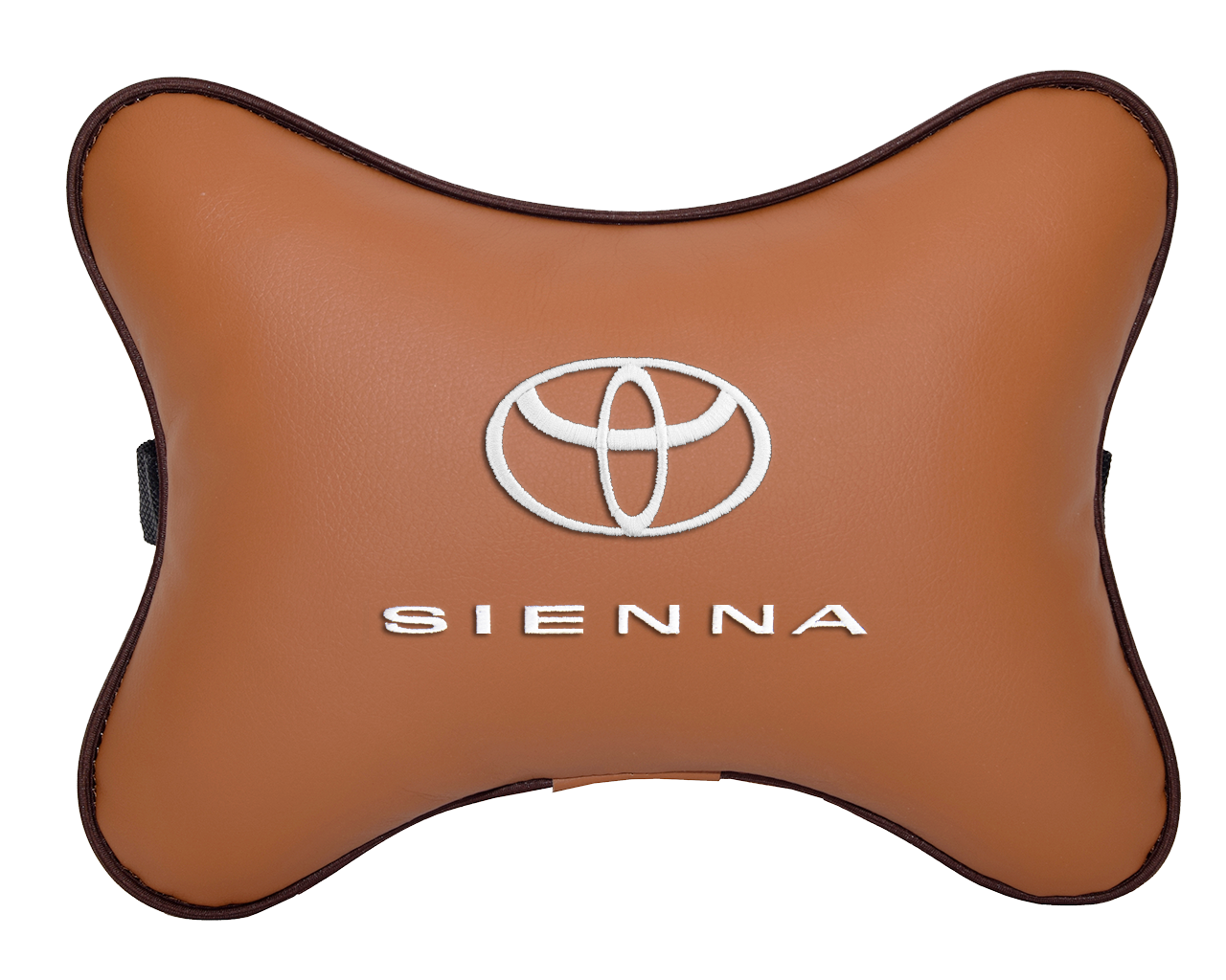 Подушка на подголовник экокожа Fox с логотипом автомобиля TOYOTA SIENNA
