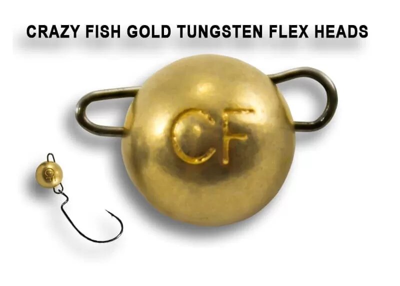 Груз-чебурашка вольфрамовая Crazy Fish 2 г цвет золото 4 шт.