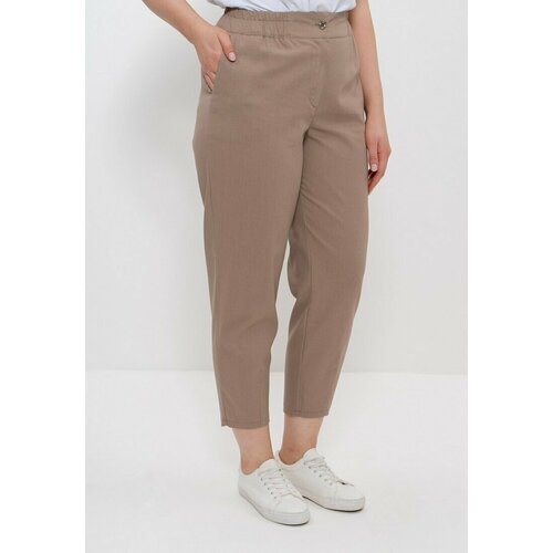 фото Брюки cleo, размер 50, коричневый