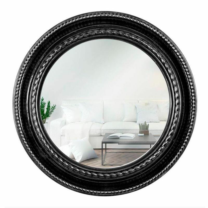 (Акция) Зеркало настенное черный с серебром 45,5см /5130-Z1/Рубин/