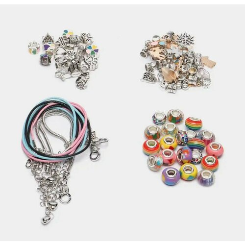 Радужный набор для создания украшений для девочек набор для создания браслетов украшений как пандора для девочек детская бижутерия для творчества шармы