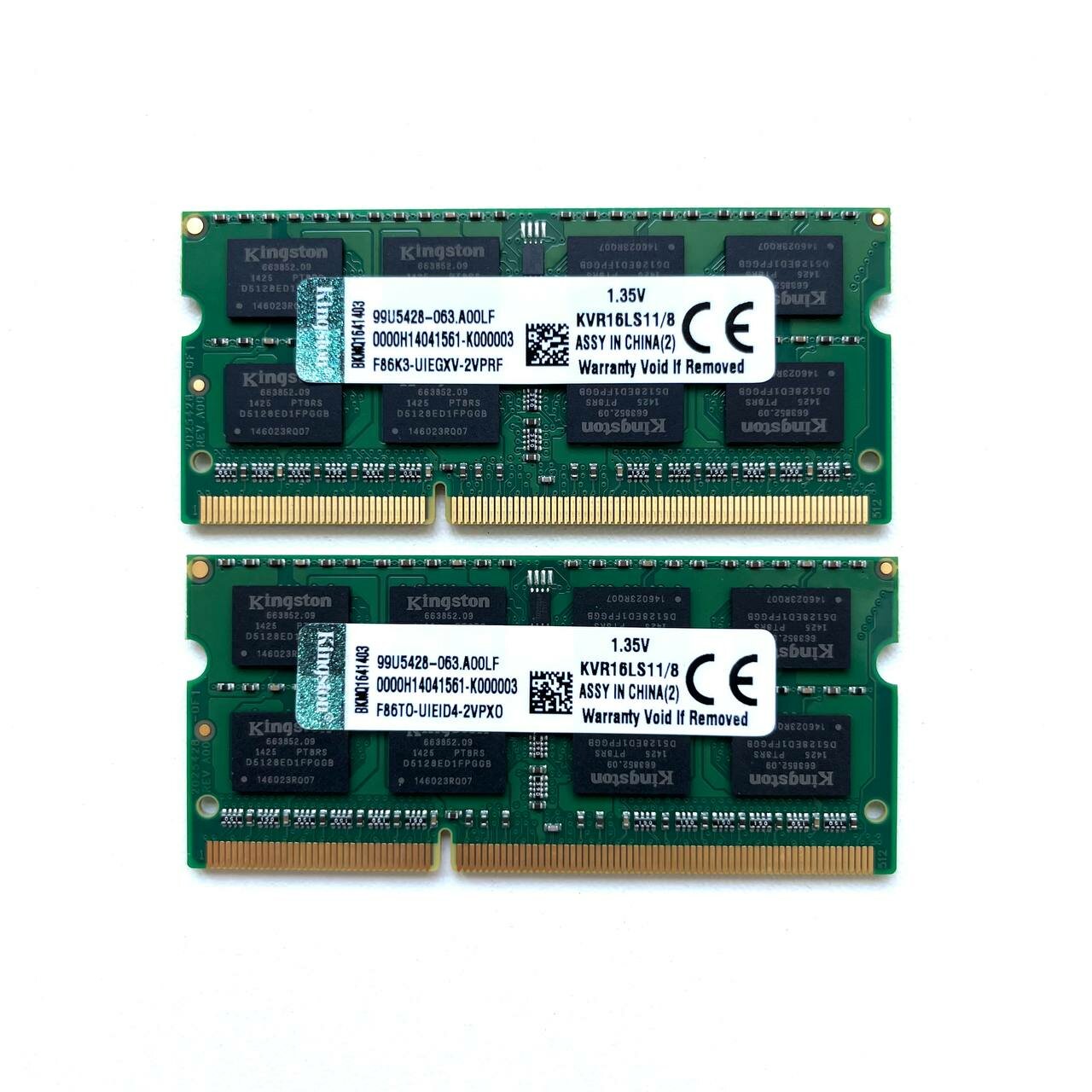 Оперативная память SODIMM Kingston DDR3 8GB 1600 2Rx8 PC3L-12800S 135v SODIMM для ноутбука