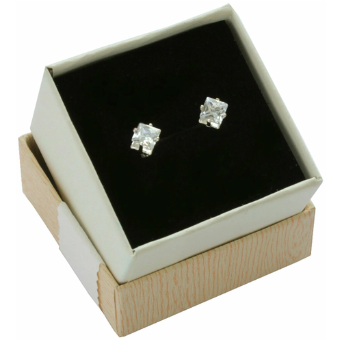 Серьги Kyle, циркон, искусственный камень, размер 5 мм, серебристый