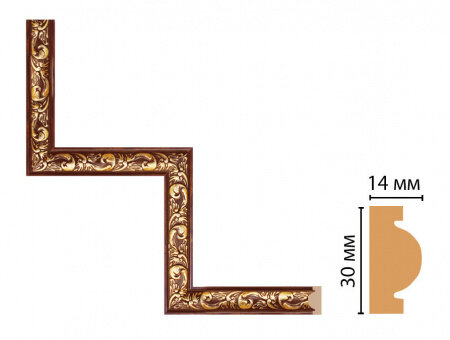 Декоративный Угловой Элемент Decomaster 157-1-1084 В300хШ20хД300 мм / Декомастер.