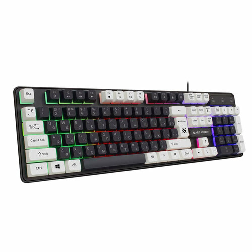 Клавиатура проводная Defender Dark Knight GK-077 мембранная 15 м цвет белый чёрный 97200₽