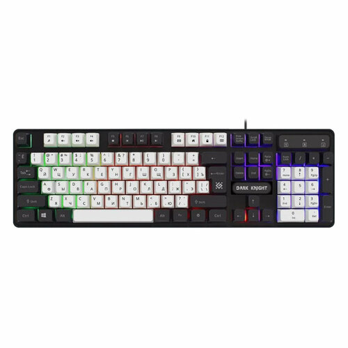 Клавиатура проводная Defender Dark Knight GK-077 мембранная 15 м цвет чёрный белый 99000₽