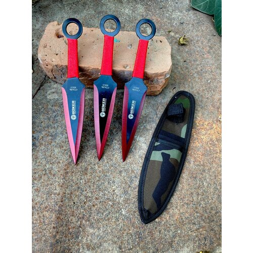 Метательные ножи BOKER (красные), набор 3 шт.