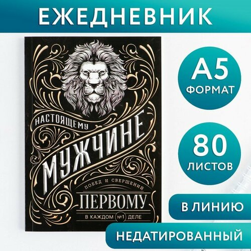 Ежедневник А5, 80 л «Мужчина» ежедневник а5 80 л блестящие идеи 18