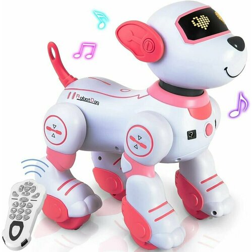 Роботы - собаки и кошки SuboTech Радиоуправляемая интерактивная собака (русский звук, акб) - BG1533-PINK