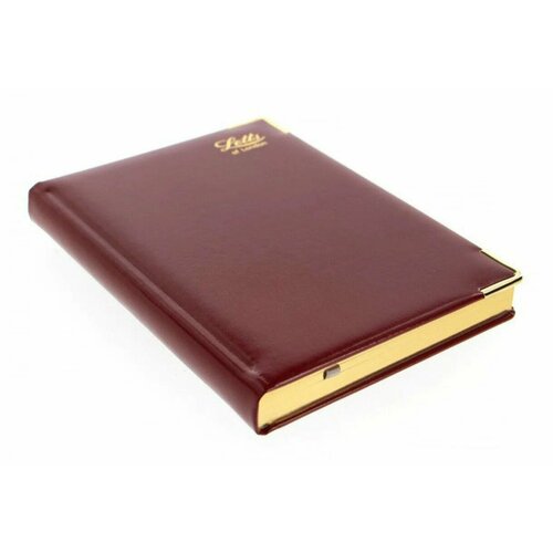 Ежедневник Letts LEXICON A5 недатир. искусст. кожа белые страницы позолоч. срез метал. уголки бургунди