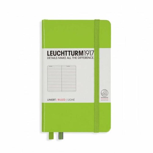 Записная книжка Leuchtturm1917 Pocket A6, лайм, 185 страниц в линейку
