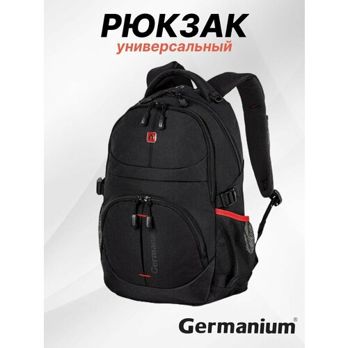 фото Черный рюкзак мужской облегченный s-06 germanium