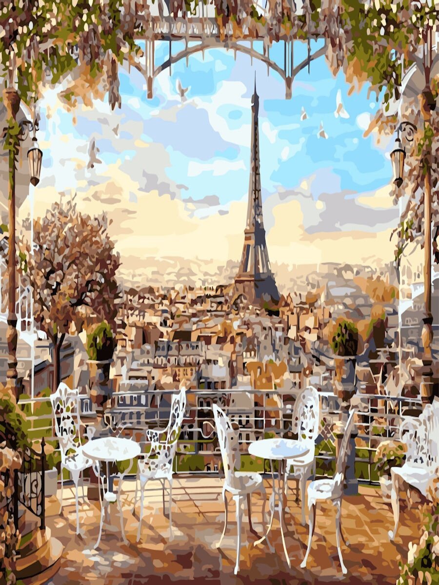 Картина по номерам Кафе в Париже 40х50 см Hobby Home