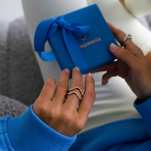 Кольцо Hitrospletenia, серебристый