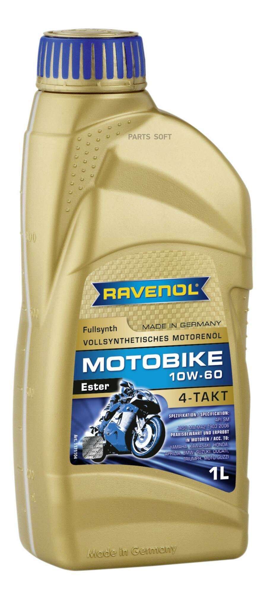 Sae 10W-60 1L Motobike 4-T Ester New Моторное Масло Ravenol арт. 4014835730915