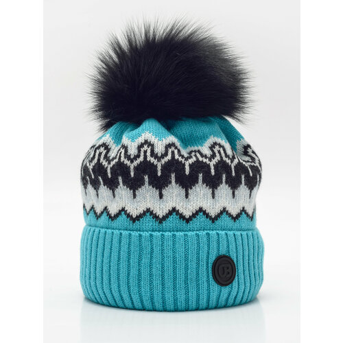 фото Шапка бини orso bianco, размер 54, бирюзовый