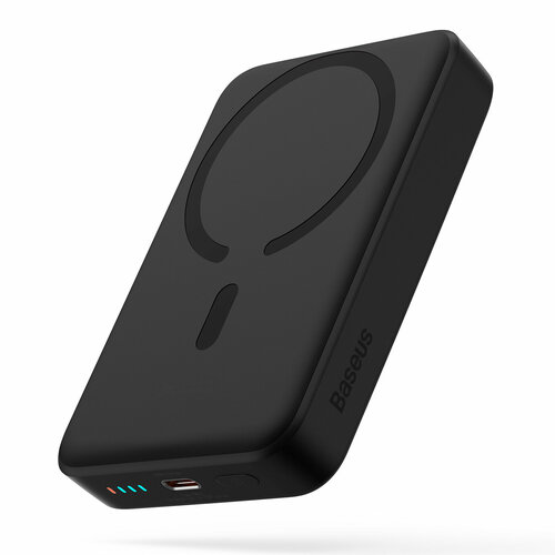 Внешний аккумулятор OS-Baseus Magnetic Mini Wireless Fast Charge Power Bank 10000mAh 30W с кабелем Type-C - Type-C 30cm (PPCX110201) Черный автомобильная зарядка baseus 2usb ccall yd01 qc3 0 30w черный