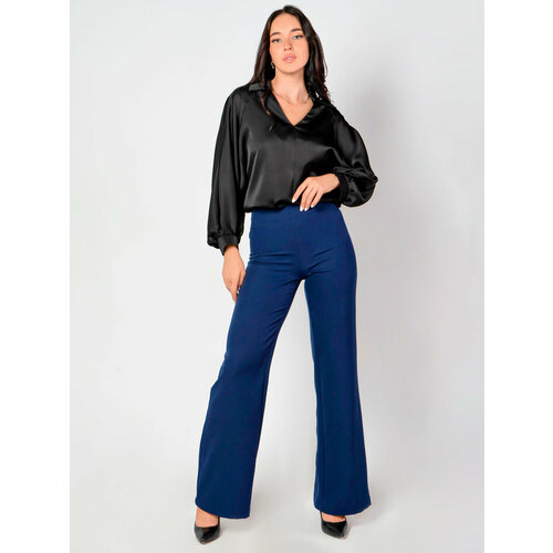 фото Брюки клеш , размер 52, синий lucky day