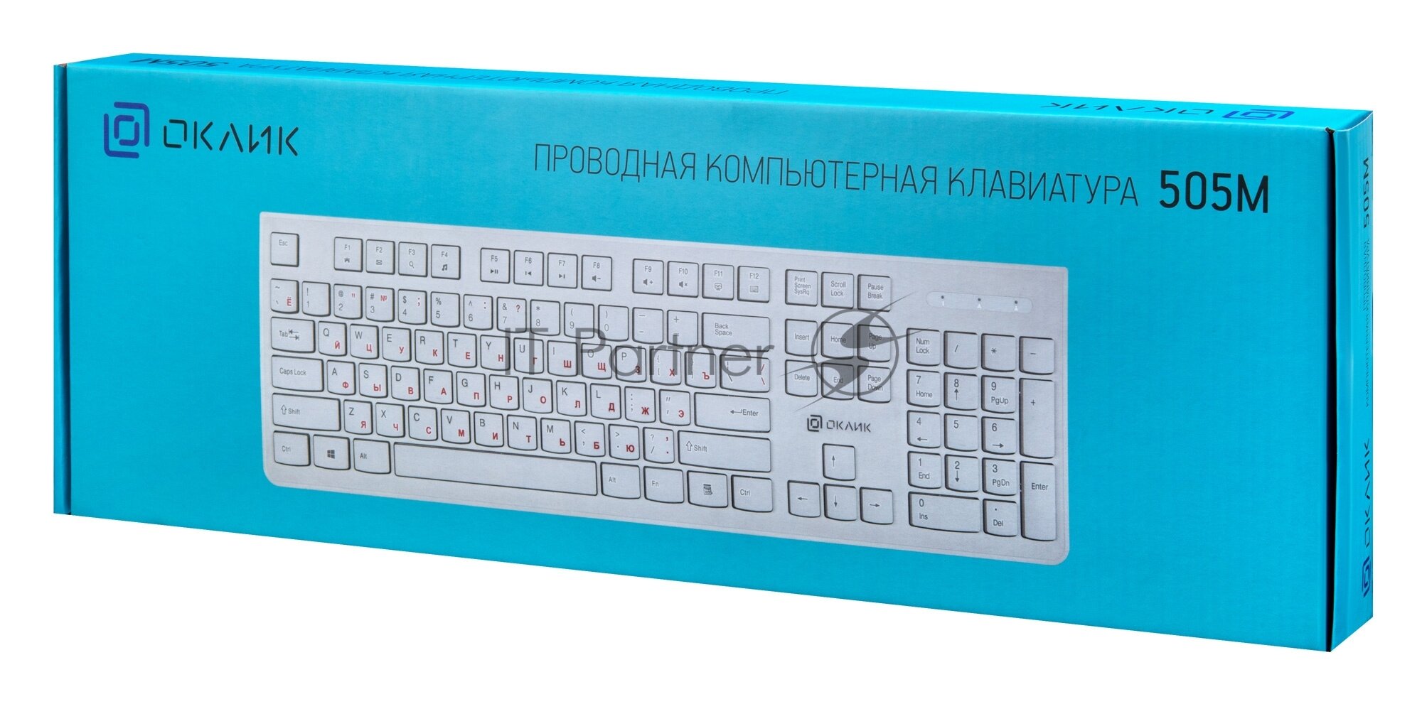 Клавиатура OKLICK 505M, USB, белый [kw-1820 white] - фото №15