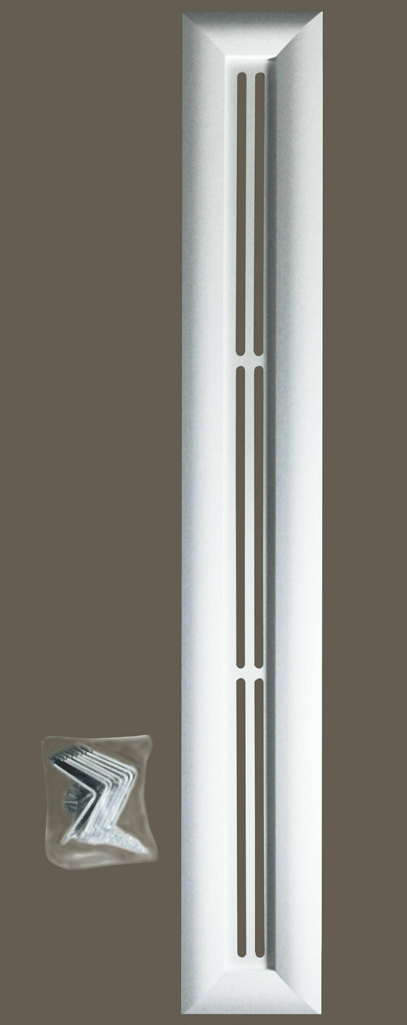 фото Крышка декоративная для радиаторов и батарей 170х1200 мм, белый. Фреза. МДФ. Cosca