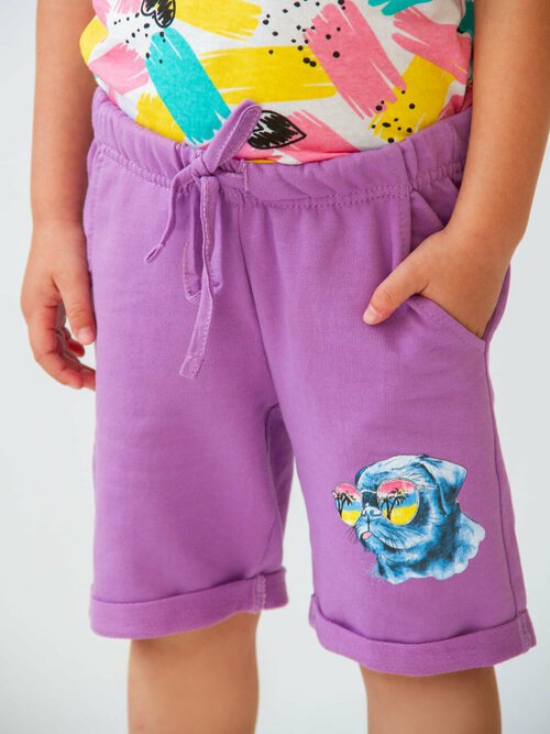 Бермуды Ohana kids, размер 134/140, фиолетовый