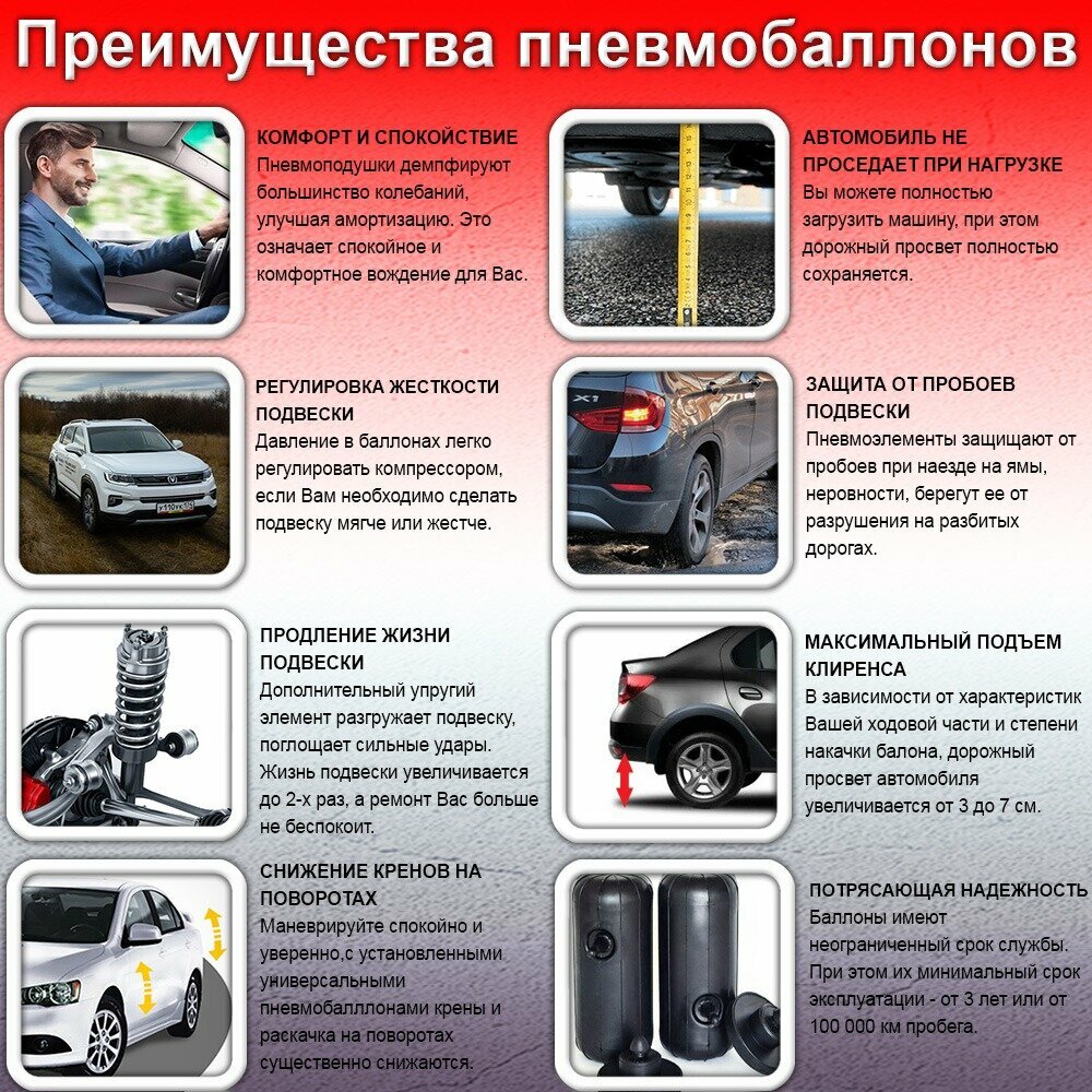 Пневмобаллоны в пружины VW PASSAT B6 2005-2010 / Автопроставка — фото 1