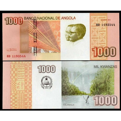 Ангола 1000 кванза 2012 (UNC Pick 156) банкнота ангола 10 кванза 2012 г unc